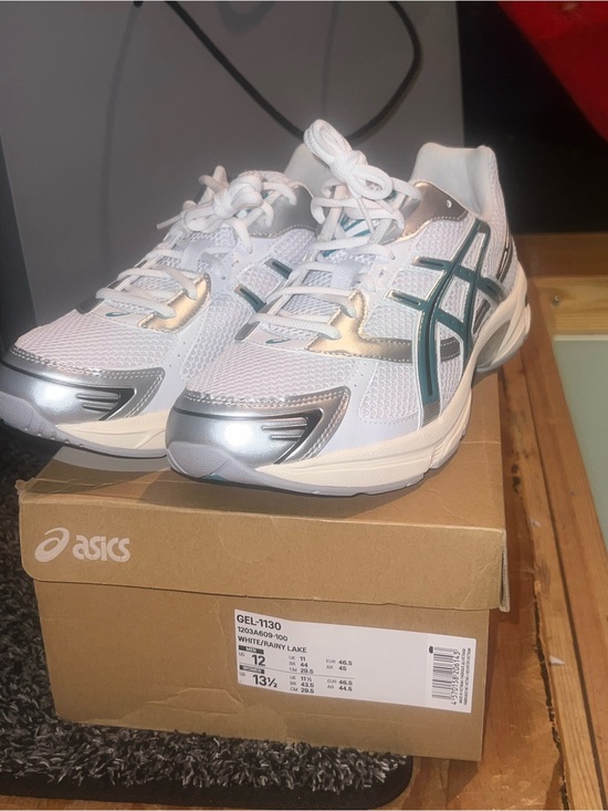 Asics Other - Asics Men White Silver and green GEL-1130 Running Shoes